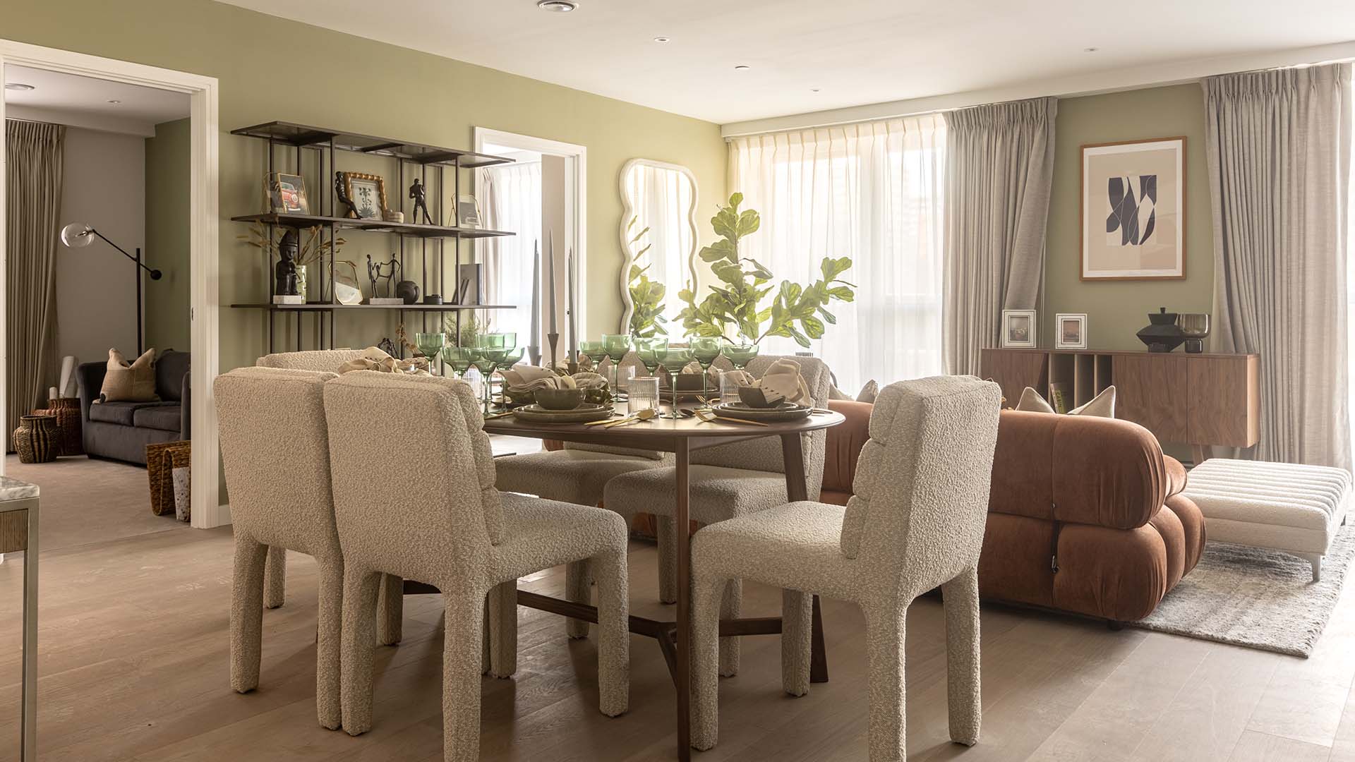 Warm and inviting apartment interior at Fulton & Fifth
